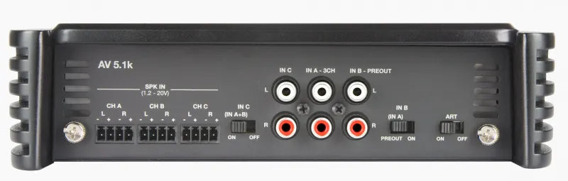 Audison AV 5.1k Amplifier | 1650 W total power | 2 x 75 W @ 4ohm + 2 x 250 W @ 2ohm + 1 x 1000 W @ 2ohm | AB-class