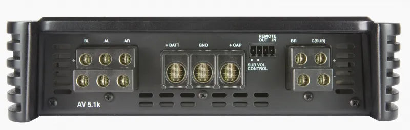 Audison AV 5.1k Amplifier | 1650 W total power | 2 x 75 W @ 4ohm + 2 x 250 W @ 2ohm + 1 x 1000 W @ 2ohm | AB-class