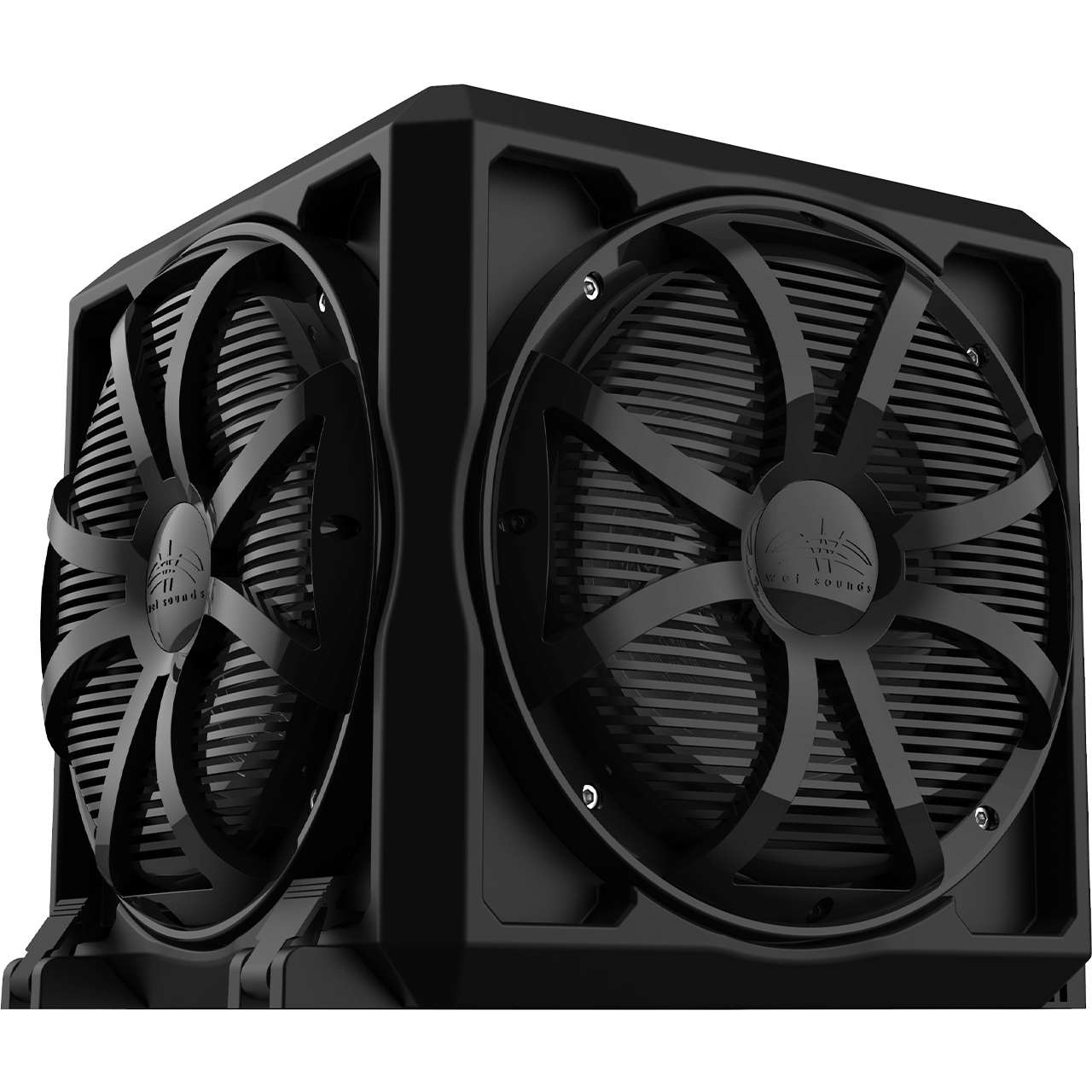Wet Sounds Revo 12 PSE Revo Series sealed marine subwoofer enclosure with 12" 4-ohm subwoofer and 12" passive speaker