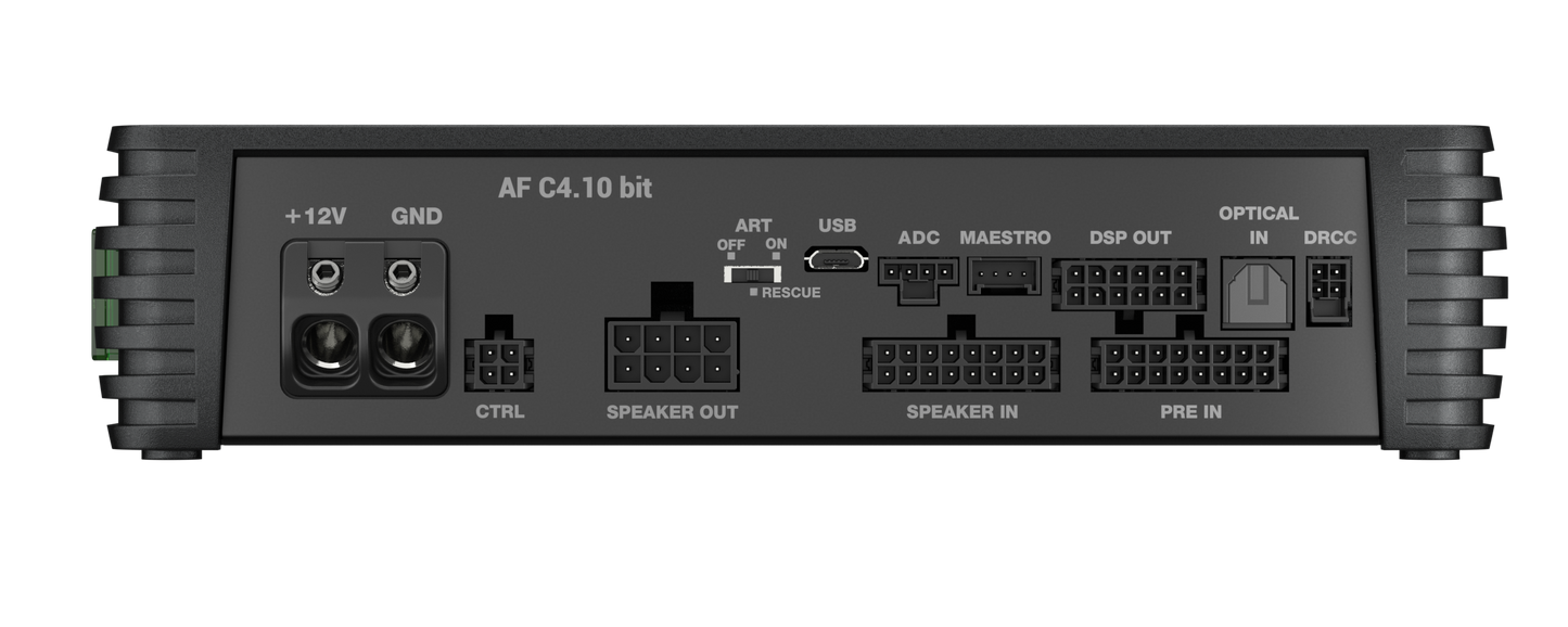 Audison AF C4.10 bit DSP Amplifier | 600 W | 10 CH DSP + 4 x 150 W @ 2 ohm | D-class Fully Bridgeable