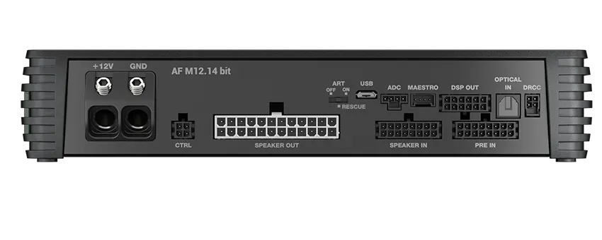 Audison AF M12.14 bit DSP Amplifier | 1080 W | 14 CH DSP + 12 x 90 W @ 2 ohm | D-class Fully Bridgeable