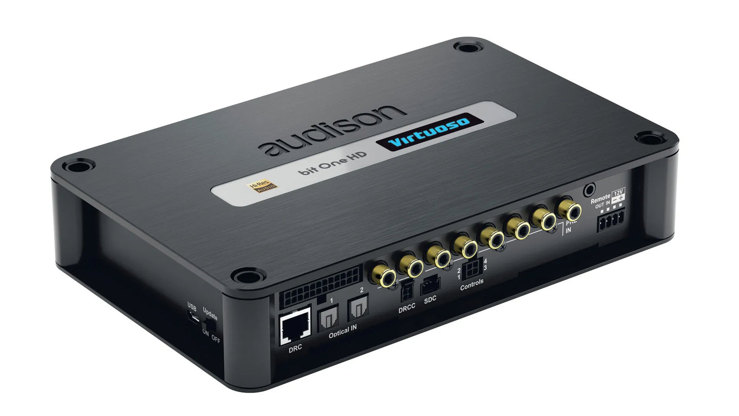 Audison bit One HD Virtuoso DSP | 12 input channels | 13 output channels | 24 bit / 96 kHz floating point processing