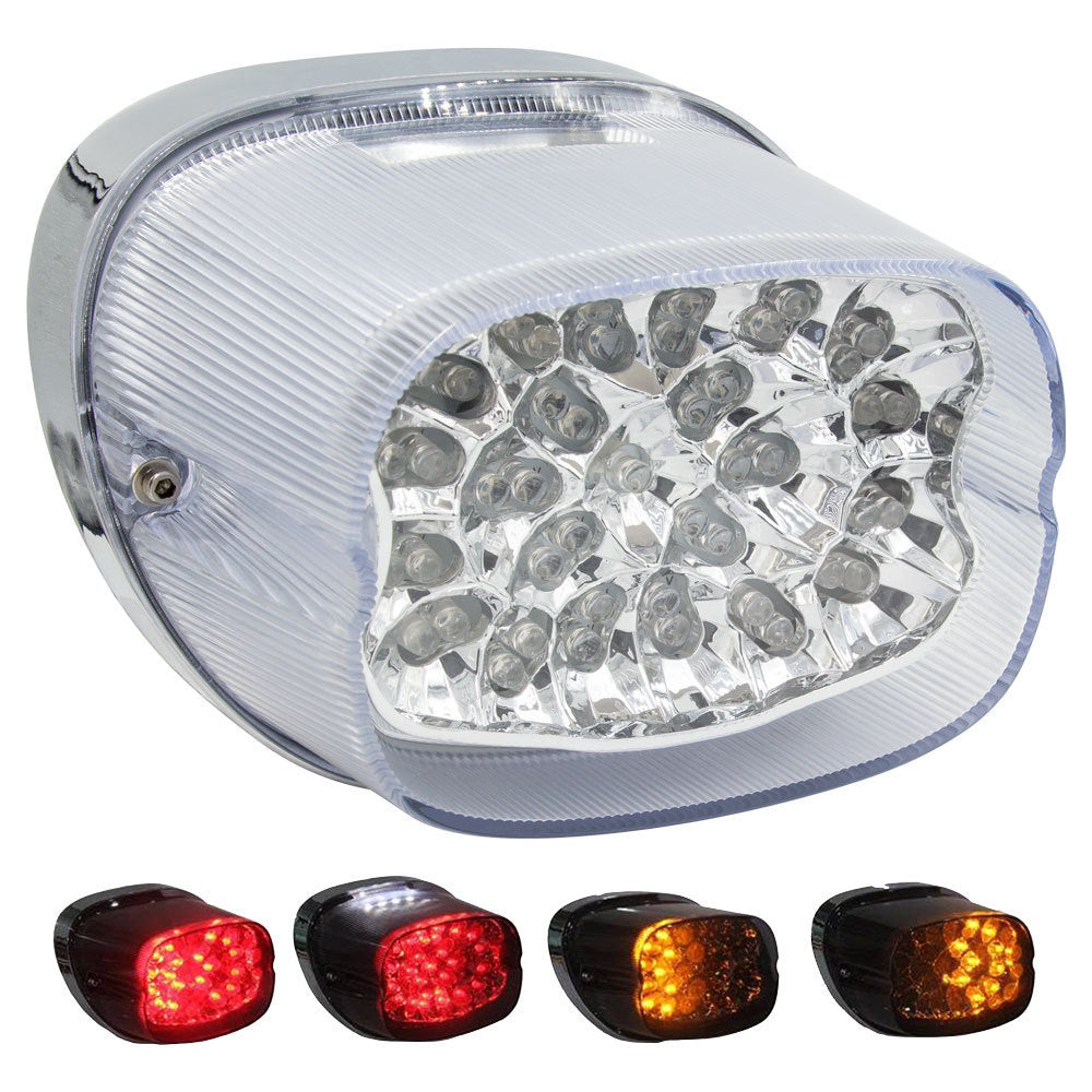 Saddle Tramp BC-HDTL4 Clear Replacement Tail Light with Turn Signals - Harley Davidson 1999-2016