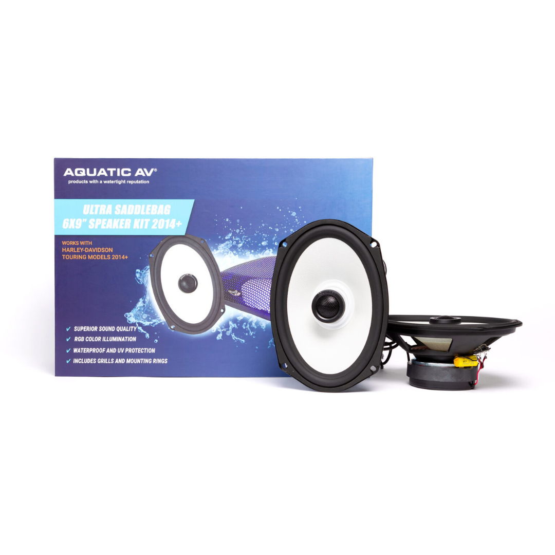 Aquatic AV Batwing Ultra RGB Speaker & Amp Kit For Harley 2014+