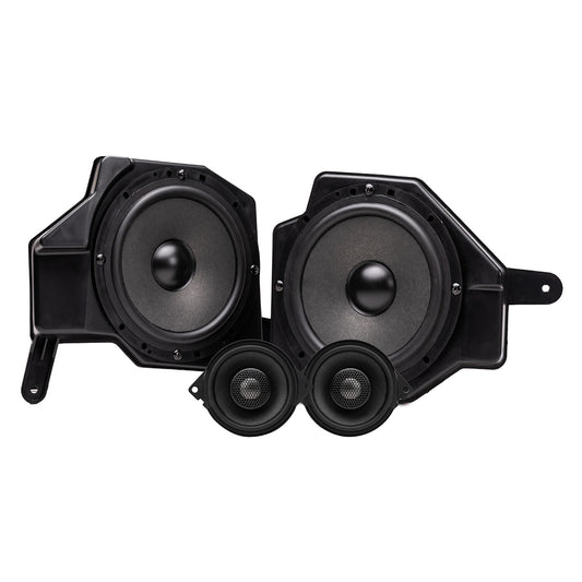 MB Quart JS1-316 6.5 + 3.5 Inch Jeep® Wrangler (JL) / Gladiator (JT) Tuned Front Dash 3-way Component Speakers Upgrade