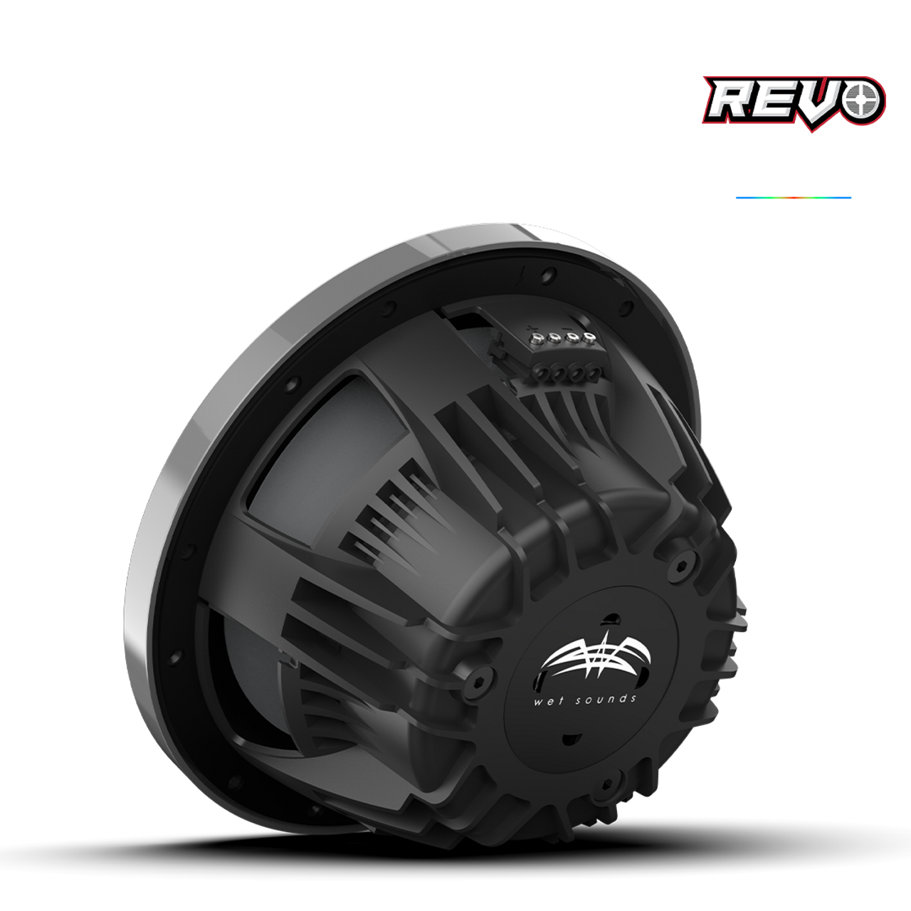 Wet Sounds REVO CX-10 XS-B-SS S2 | REVO Series 10-inch High-Output Component Style Coaxial Speakers w/ RGB Grilles