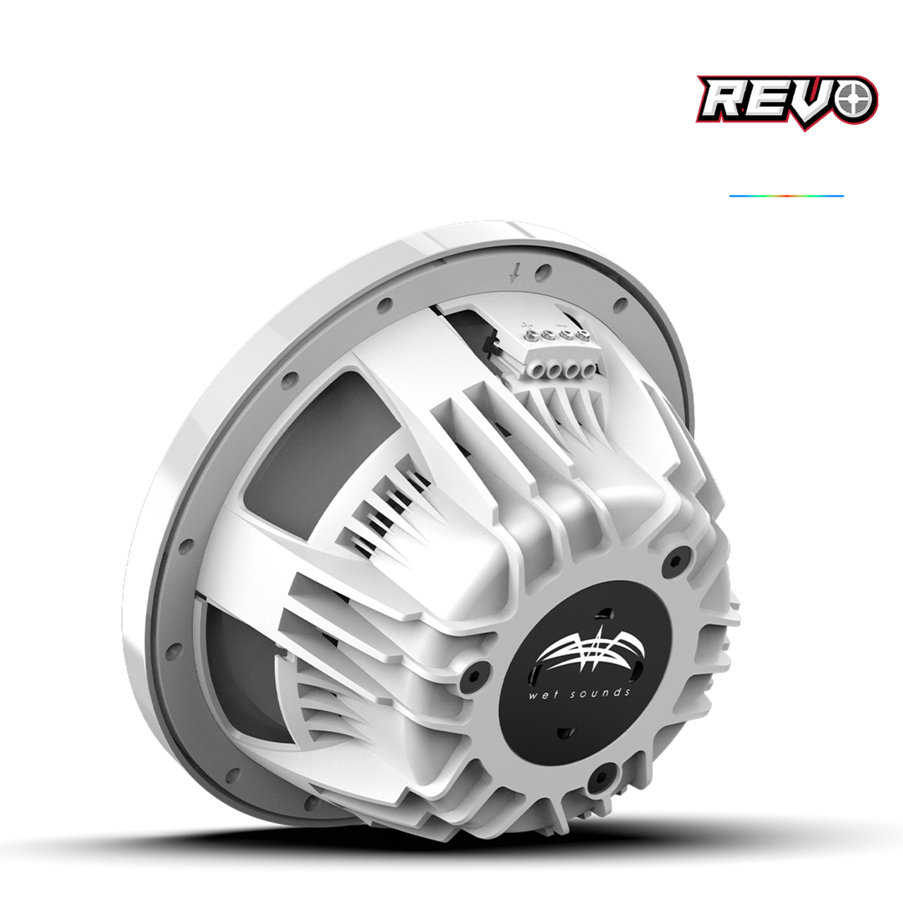 Wet Sounds REVO CX-10 XS-B-SS S2 | REVO Series 10-inch High-Output Component Style Coaxial Speakers w/ RGB Grilles