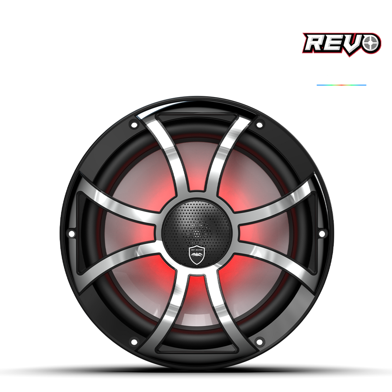Wet Sounds REVO CX-10 XS-B-SS S2 | REVO Series 10-inch High-Output Component Style Coaxial Speakers w/ RGB Grilles
