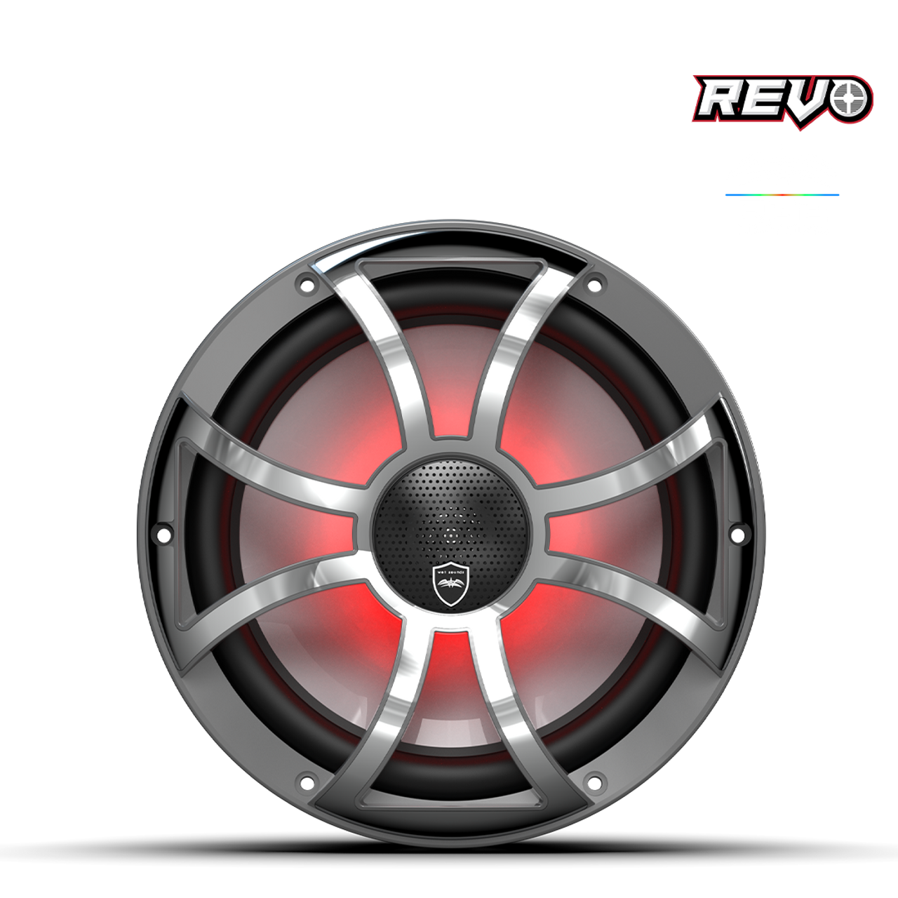 Wet Sounds REVO CX-10 XS-B-SS S2 | REVO Series 10-inch High-Output Component Style Coaxial Speakers w/ RGB Grilles