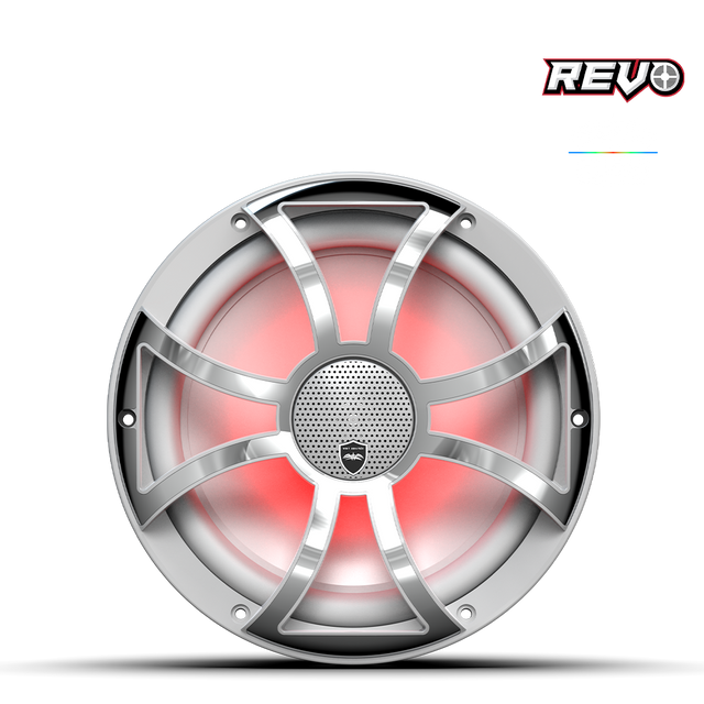 Wet Sounds REVO CX-10 XS-B-SS S2 | REVO Series 10-inch High-Output Component Style Coaxial Speakers w/ RGB Grilles