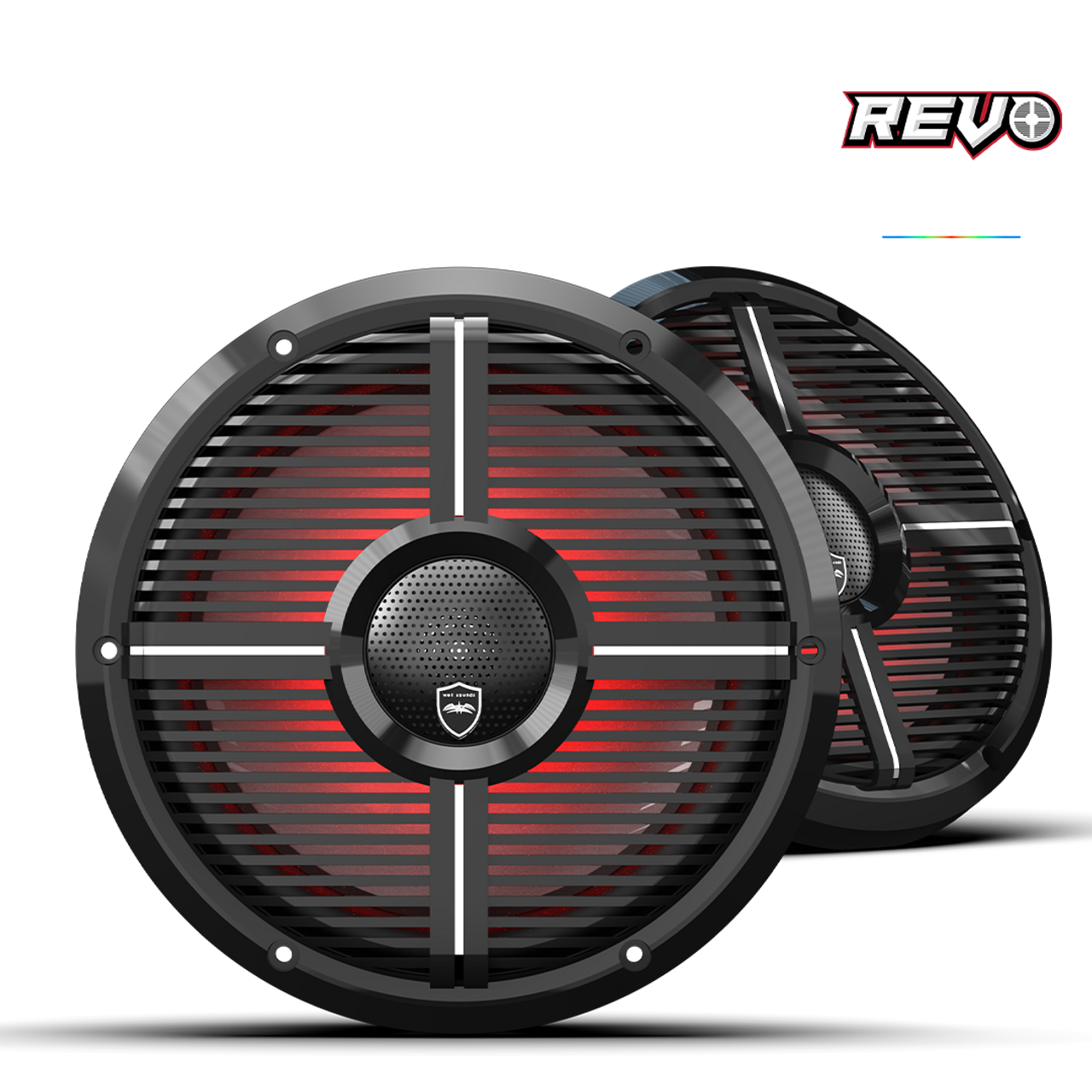 Wet Sounds REVO CX-10 XW-B S2 | REVO Series 10-inch High-Output Component Style Coaxial Speakers w/ RGB Grilles