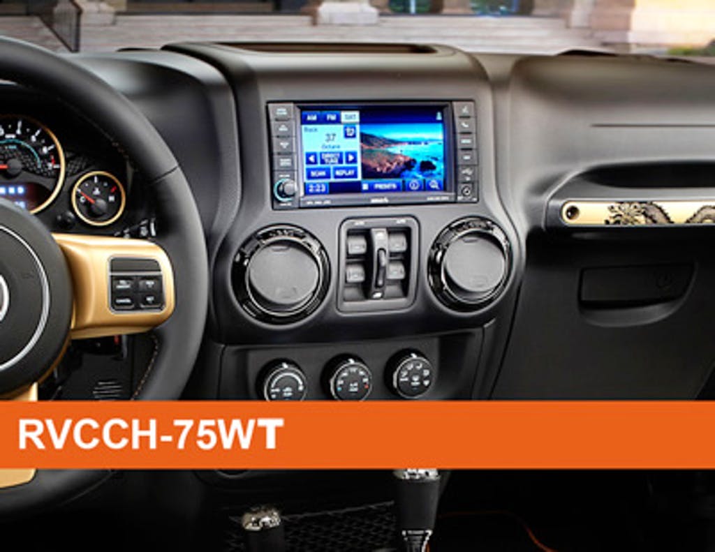 Crux RVCCH-75WT Rear-view Integration System for Jeep Wrangler 2007-2018 / WITH Spare Tire Mount Camera
