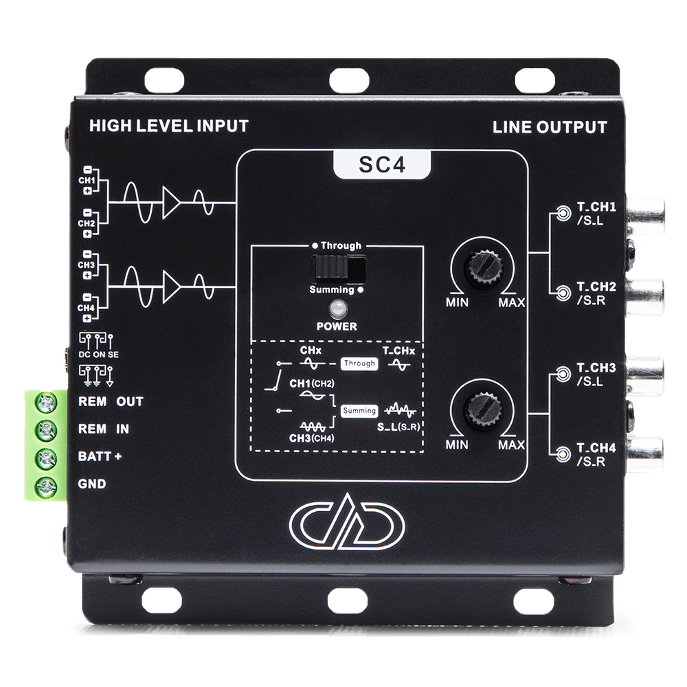 DD Audio 4-Channel Active Line Output Signal Summing