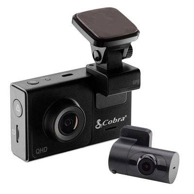 Cobra SC200D HD dash cam with GPS, Wi-Fi, Bluetooth®, and second camera
