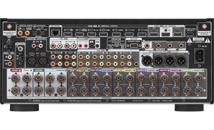 Denon AVR-A1H 15.4-channel home theater receiver with Dolby Atmos®, Bluetooth®, Apple AirPlay® 2, and Amazon Alexa compatibility