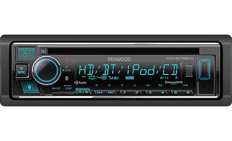 Kenwood KDC-BT782HD CD Receiver with Bluetooth & HD Radio, Amazon Alexa Compatible, SiriusXM Radio Ready, Remote Controlled, and Variable Color Lighting!