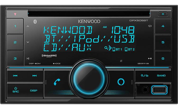 Kenwood DPX505BT CD Receiver w/ Bluetooth, Amazon Alexa Compatible, SiriusXM Radio Ready, Remote Controllable, USB Playback and Variable Color Lighting