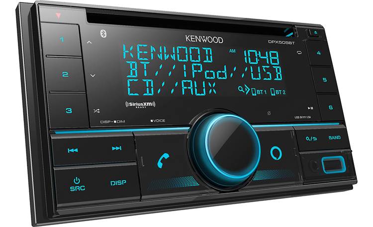 Kenwood DPX505BT CD Receiver w/ Bluetooth, Amazon Alexa Compatible, SiriusXM Radio Ready, Remote Controllable, USB Playback and Variable Color Lighting