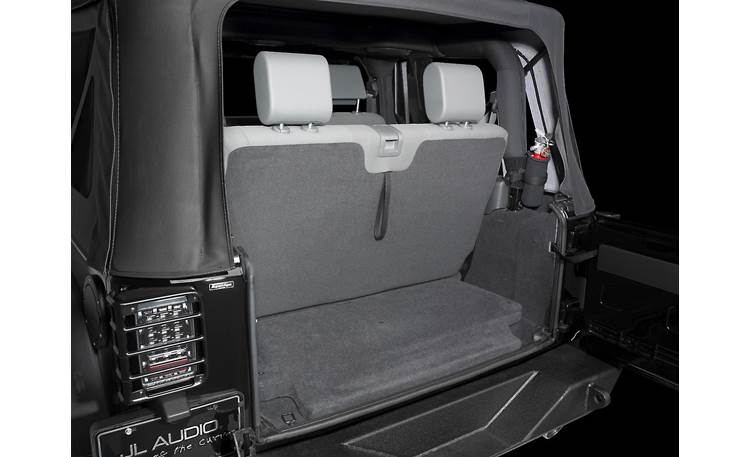 JL Audio Stealthbox® Custom-fit fiberglass enclosure with one 10W1v3-2 subwoofer — fits select 2007-up Jeep Wranglers