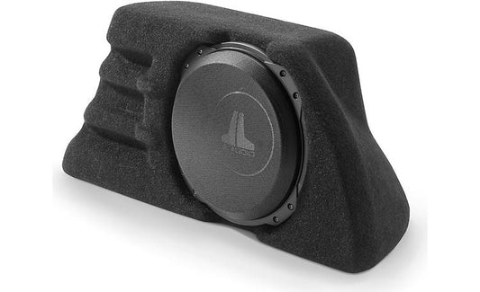 JL Audio Stealthbox® Custom-fit fiberglass enclosure with 10" 10TW3-D4 subwoofer — fits 2013-up Subaru BRZ and Scion FR-S models
