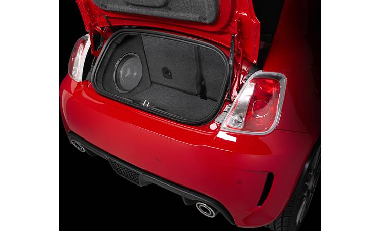 JL Audio Stealthbox® Custom-fit fiberglass enclosure with 10W3-D4 subwoofer — fits 2012-up Fiat 500