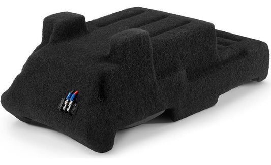 L Audio Stealthbox® Custom-fit fiberglass enclosure with 10" TW1 subwoofer — fits 2014-up Chevrolet Silverado/GMC Sierra Crew Cab