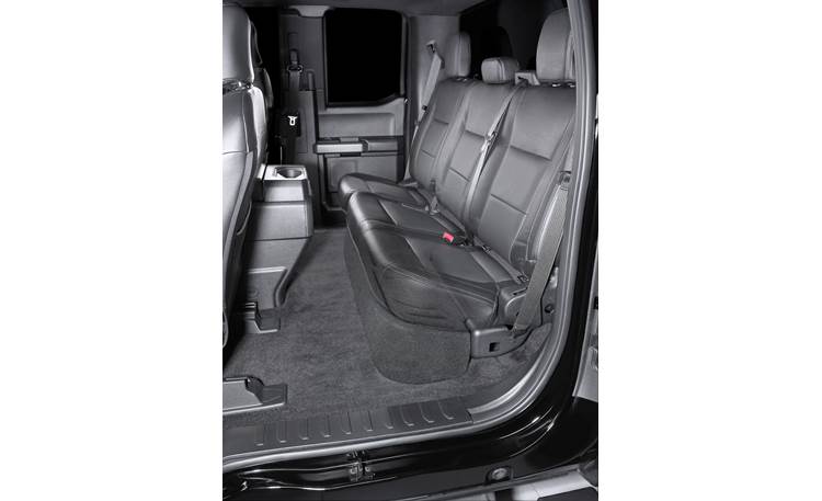 JL Audio Stealthbox® Custom-fit fiberglass enclosure with 10" 10TW3-D4 subwoofer — fits select 2015-up Ford F-150 SuperCab and 2017-up SuperDuty models