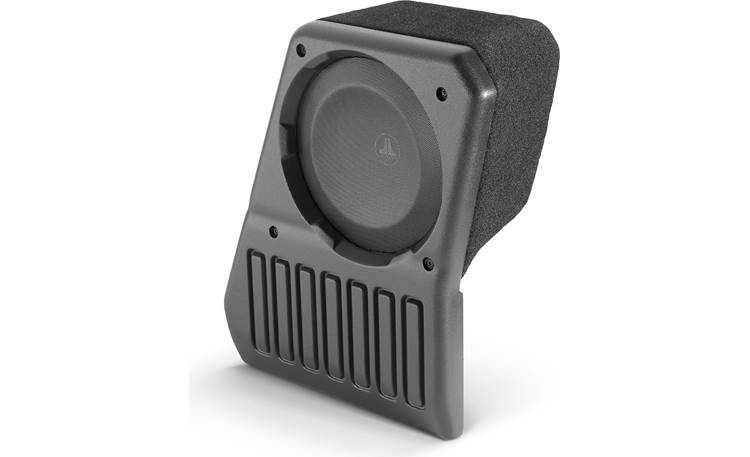 JL Audio Stealthbox® Black custom-fit fiberglass enclosure with one 10TW1 4-ohm subwoofer — fits 2018-up Jeep Wrangler JL Unlimited