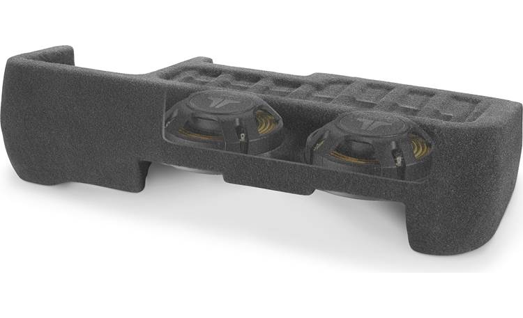 JL Audio Stealthbox® Custom-fit fiberglass enclosure with two 10TW3-D8 subwoofers — fits 2019-up Chevrolet Silverado or GMC Sierra Double Cab trucks