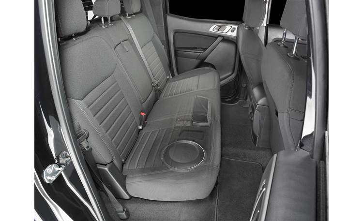 JL Audio Stealthbox® Custom-fit fiberglass enclosure with 10" 10TW1-2 subwoofer — fits 2019-up Ford Ranger SuperCrew trucks