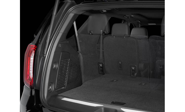 JL Audio Stealthbox® Black custom-fit fiberglass enclosure with one 10TW3 subwoofer — fits 2021-up Chevrolet and GMC full-size SUVs