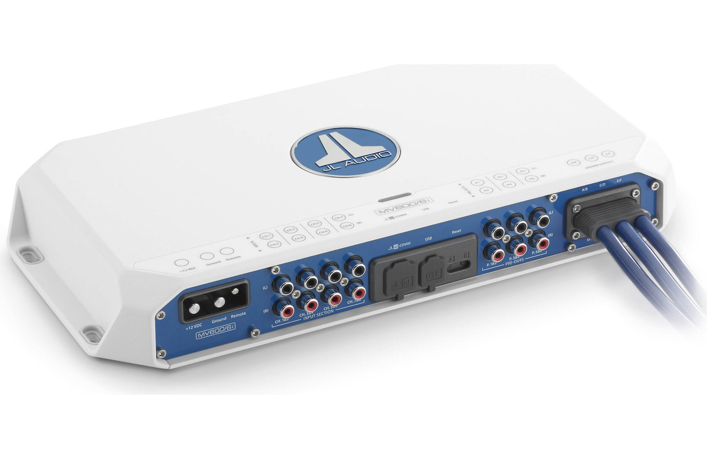JL Audio MV600/6i MVi Series Marine 6-Channel Amplifier With Digital Signal Processing