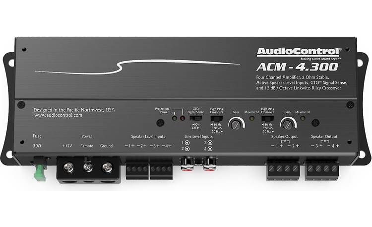 AudioControl ACM-4.300 ACM Series compact 4-channel car amplifier — 50 watts RMS x 4