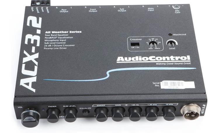 AudioControl ACX-3.2 All-weather stereo EQ and crossover with paging microphone