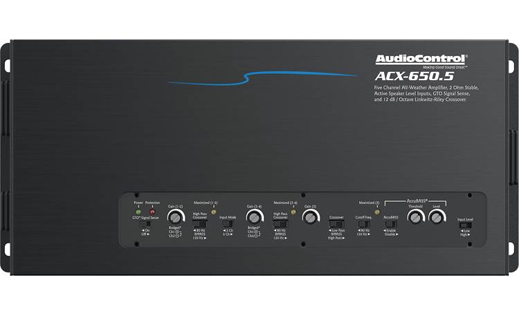 AudioControl ACX-650.5 5-channel powersports/marine amplifier — 50 watts RMS x 4 at 4 ohms + 350 watts RMS x 1 at 2 ohms