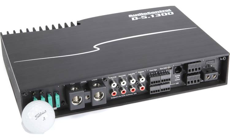 AudioControl D-5.1300 D Series 5-channel car amplifier with digital signal processing — 100 watts RMS x 4 at 4 ohms + 500 watts RMS x 1 at 2 ohms