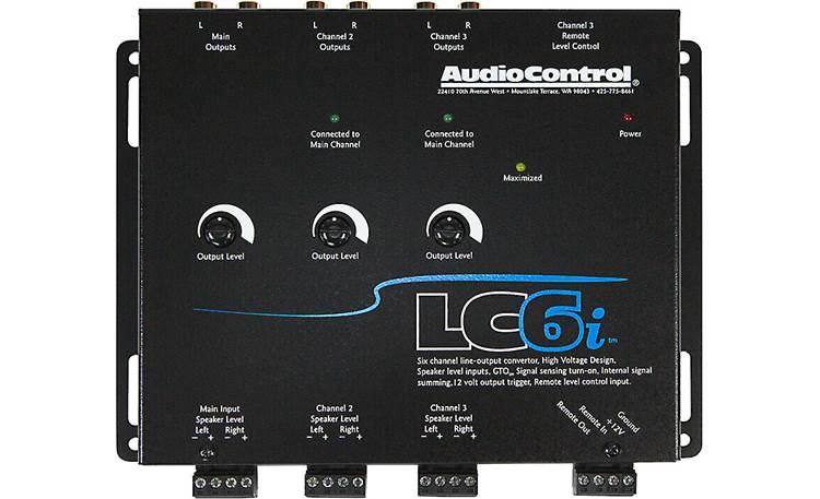 AudioControl LC6i 6-channel line output converter — add aftermarket amps to a factory system (Black)