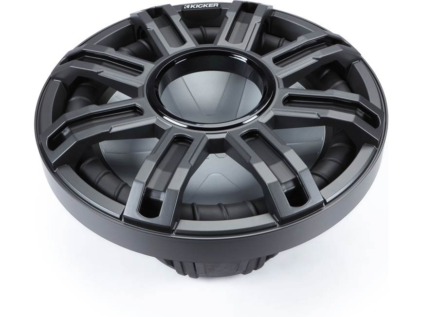 Kicker 51MWF124 Premium M-Class 12" 4-ohm marine subwoofer with RGBW LED lighting — optimized for free-air applications (Charcoal Grille)