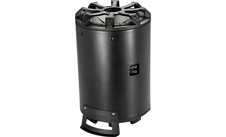 Kicker 46CWTB102 Weather-proof sealed tube enclosure with one 10" 2-ohm subwoofer and 10" passive speaker