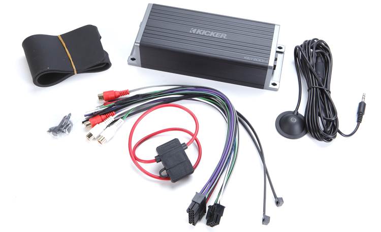 Kicker 47KEY200.4 Compact 4-channel car amplifier with automatic tuning DSP — 50 watts RMS x 4