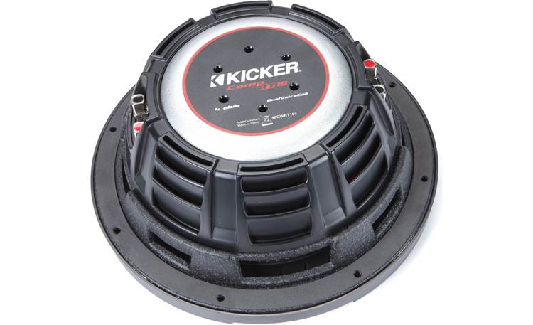 Kicker 48CWRT104 CompRT Series shallow-mount 10" subwoofer with dual 4-ohm voice coils