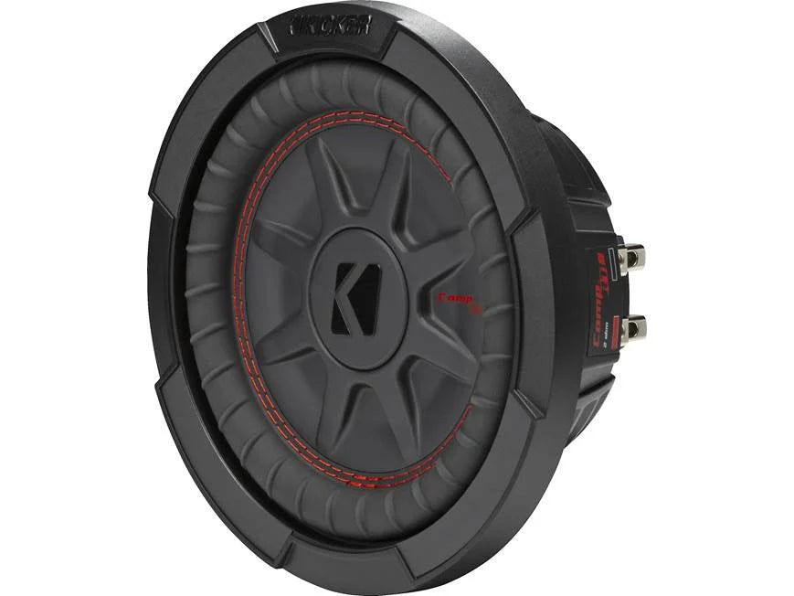 Kicker 48CWRT84 CompRT Series shallow-mount 8" subwoofer with dual 4-ohm voice coils