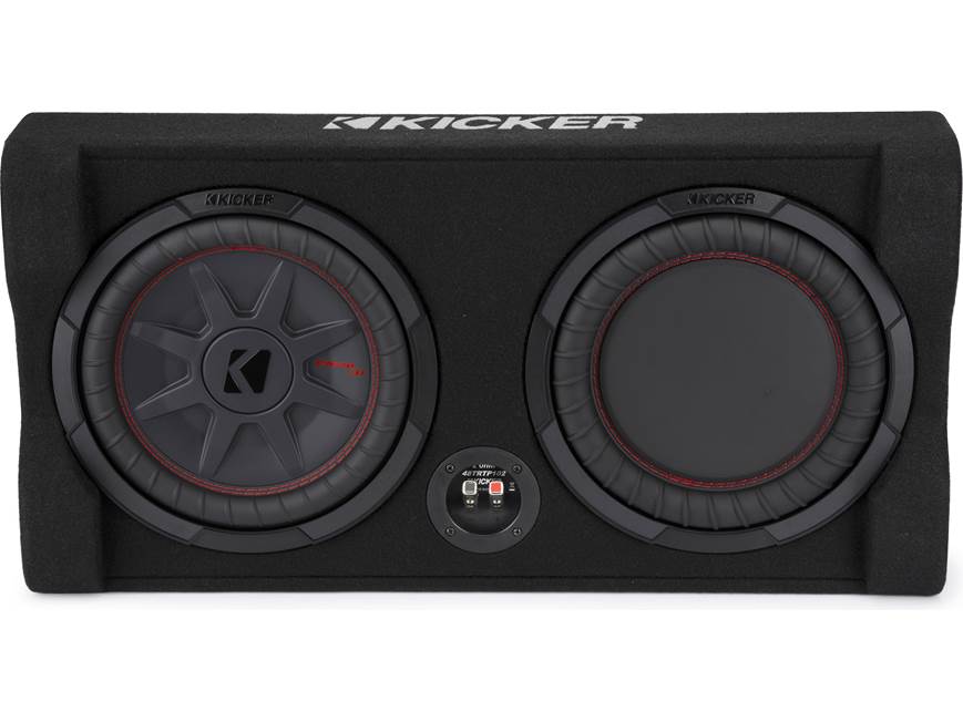 Kicker 48TRTP102 Sealed downward-firing enclosure with CompRT® 10" shallow-mount subwoofer and passive radiator