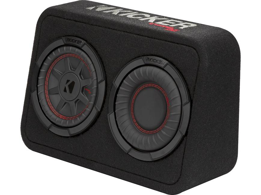Kicker 48TCWRT672 Truck-style sealed enclosure with single 6-3/4" CompRT® 2-ohm subwoofer and passive radiator