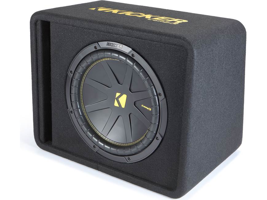 Kicker CompC 50VCWC122 2-ohm ported enclosure with one 12" CompC™ subwoofer