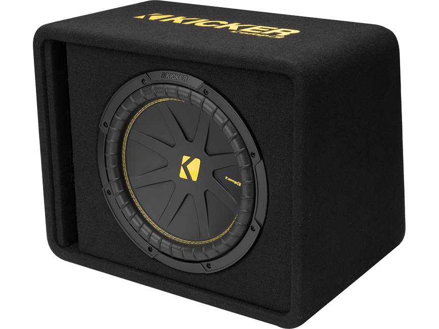 Kicker CompC 50VCWC124 4-ohm ported enclosure with one 12" CompC™ subwoofer