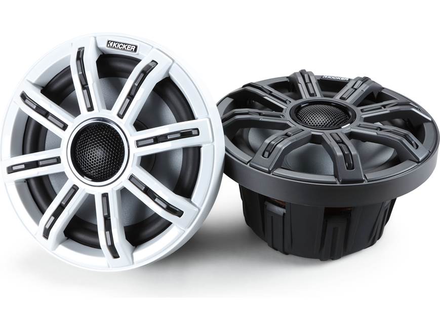 Kicker 51MSC8 2-way 8" marine speakers with RGBW LED lighting