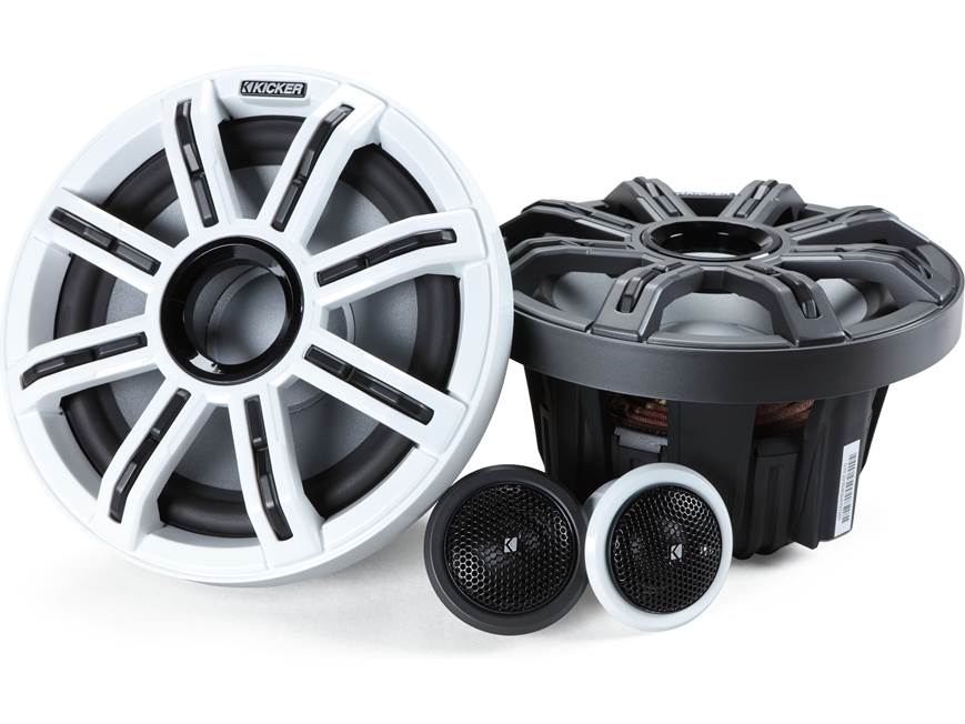 Kicker 51MSS8 8" marine component speakers with RGBW LED lighting