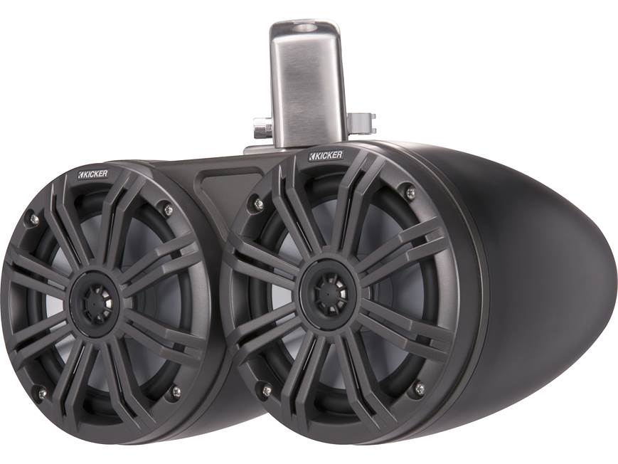 Kicker 45KMTDC65 Dual 6-1/2" wakeboard tower speakers (Charcoal/Black)