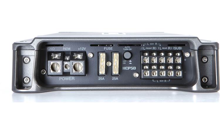 Hertz HCP 5D 5-channel car amplifier — 50 watts RMS x 4 at 4 ohms + 280 watts RMS x 1 at 2 ohms